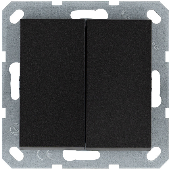 Jasmart G Антрацит Выключатель 2-кл 10A 250V~