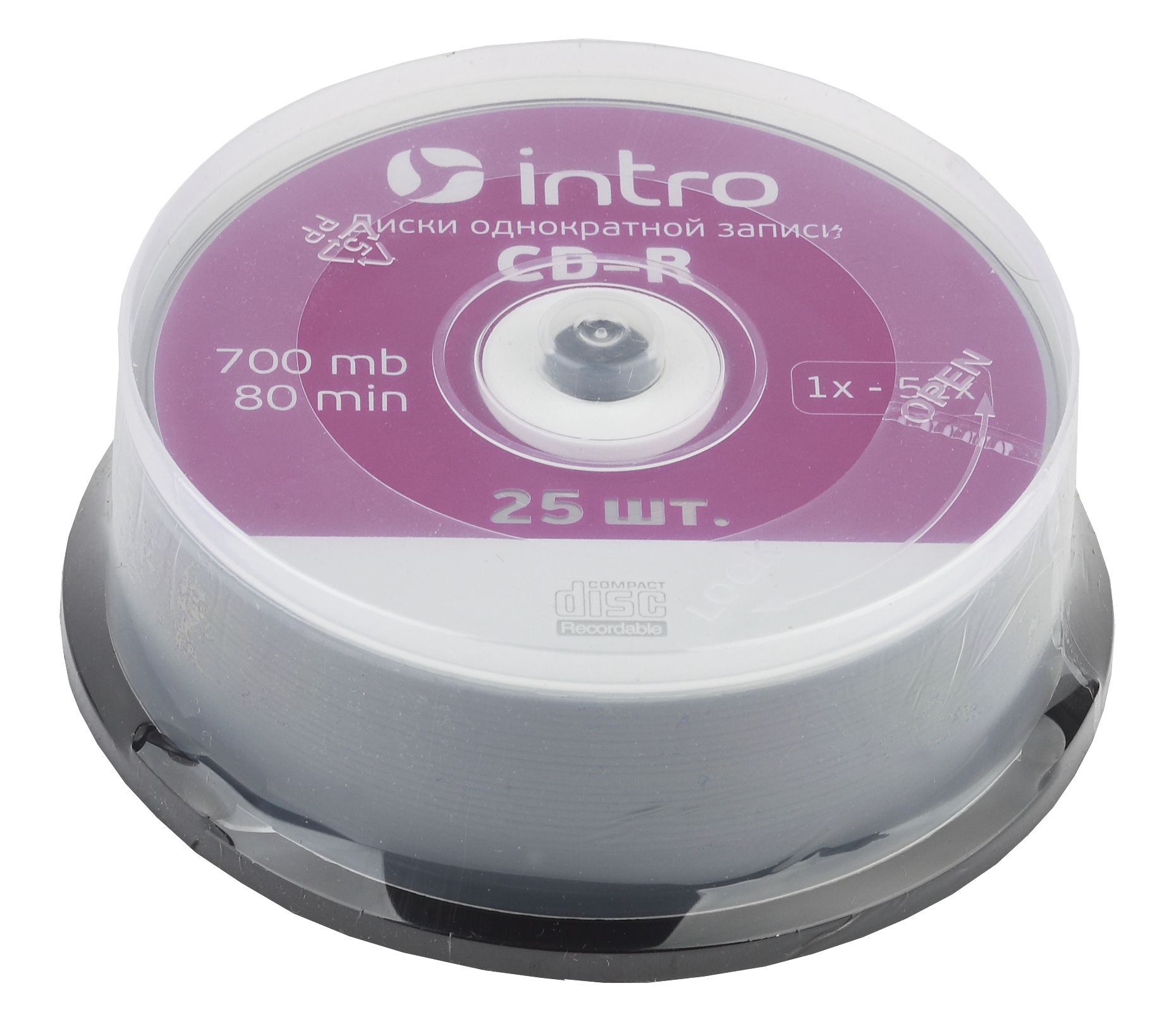 Intro СD-R INTRO 52X 700MB  Cakebox 25 (25/300/14400)