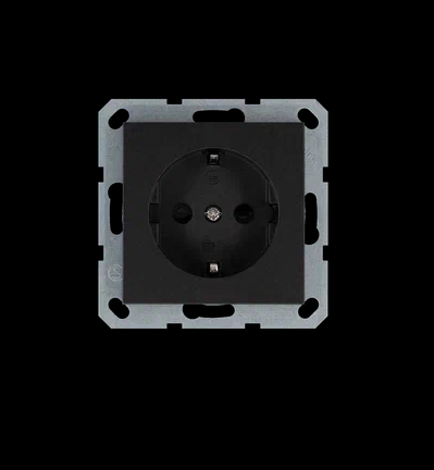 Jasmart G Антрацит Розетка с/з со шторками 16A 250V~
