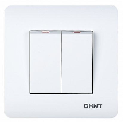 CHINT 2-клавишный выключатель 10А 250В NEW3