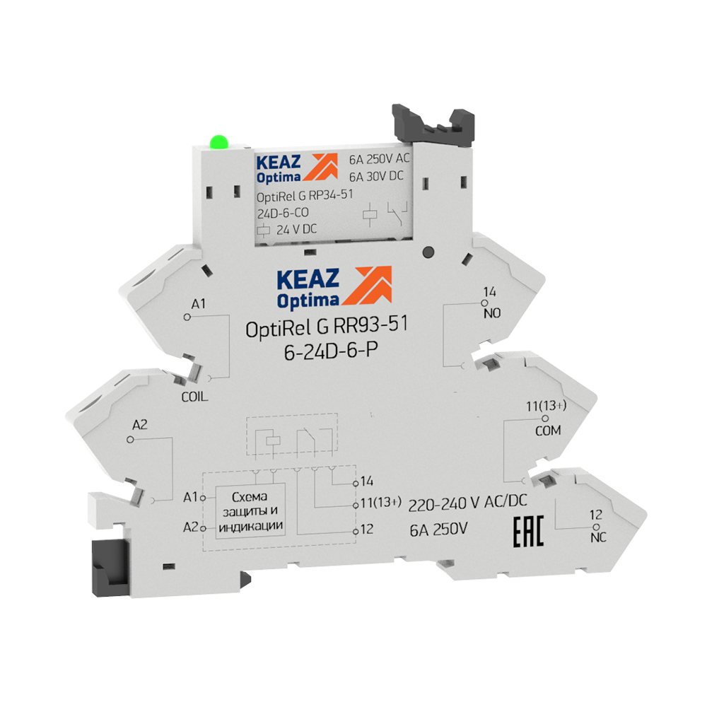 КЭАЗ Релейный модуль OptiRel G RM38-61-24D-6-P-CO-S