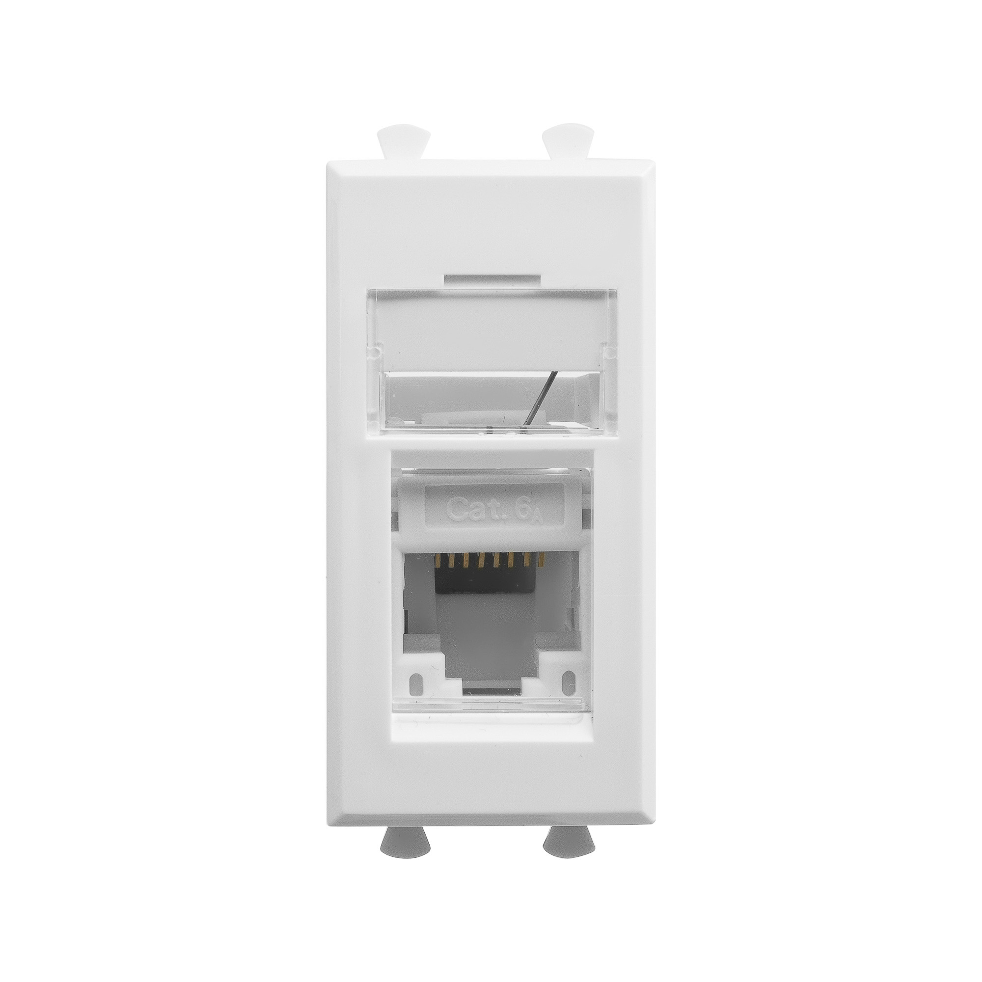 DKC Avanti Белое облако Компьютерная розетка RJ-45  категория 6А 1 модуль