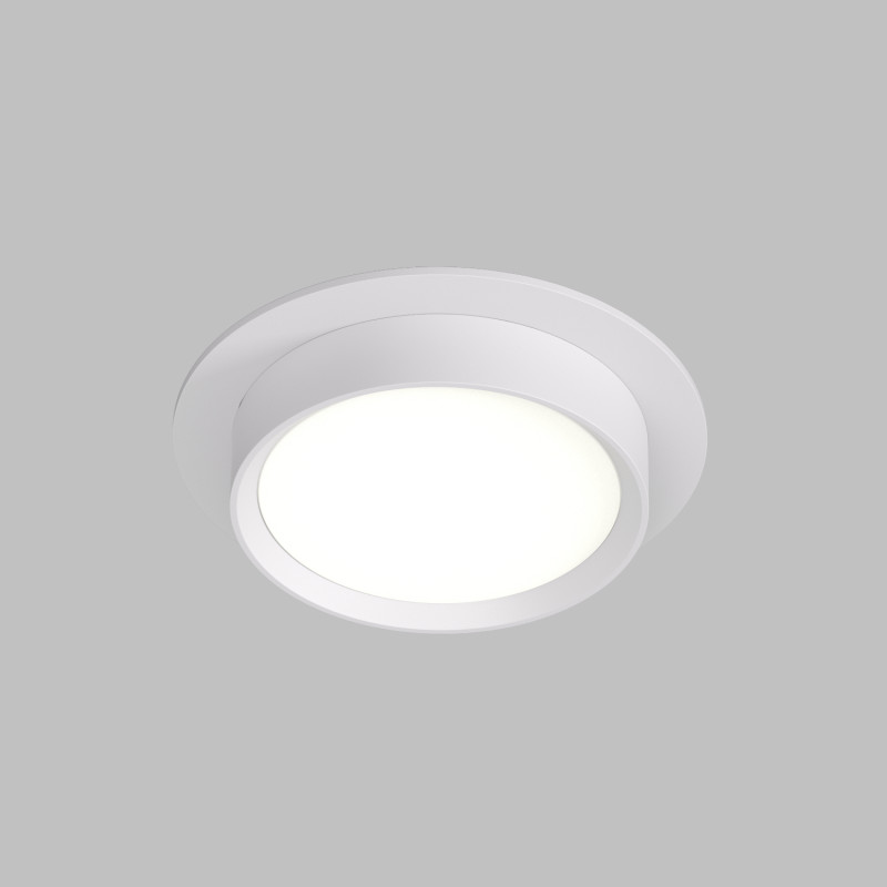 Denkirs DK2090-WH Встраиваемый светильник FLAT, IP 20, до 15 Вт, GX53, LED, белый, алюминий