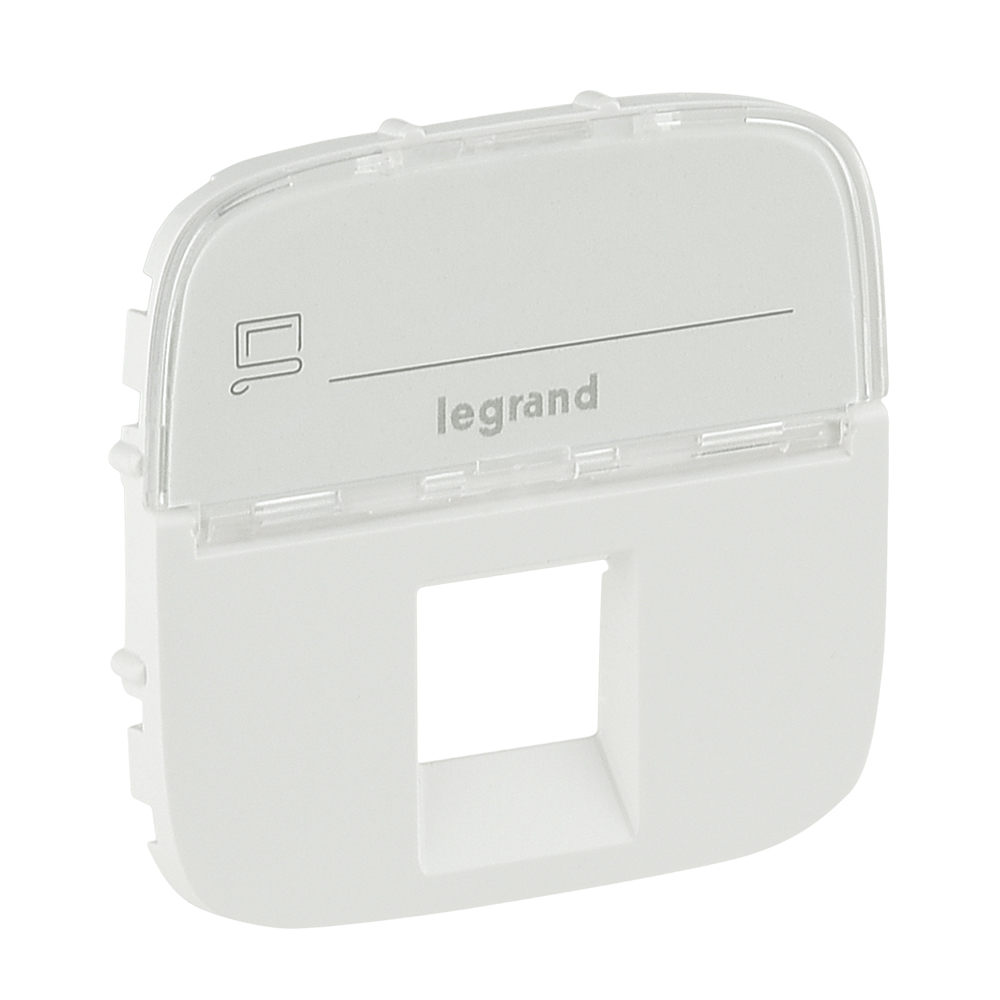 Legrand Valena ALLURE Бел Накладка розетки ТЛФ/комп 1-ой с полем для надписи