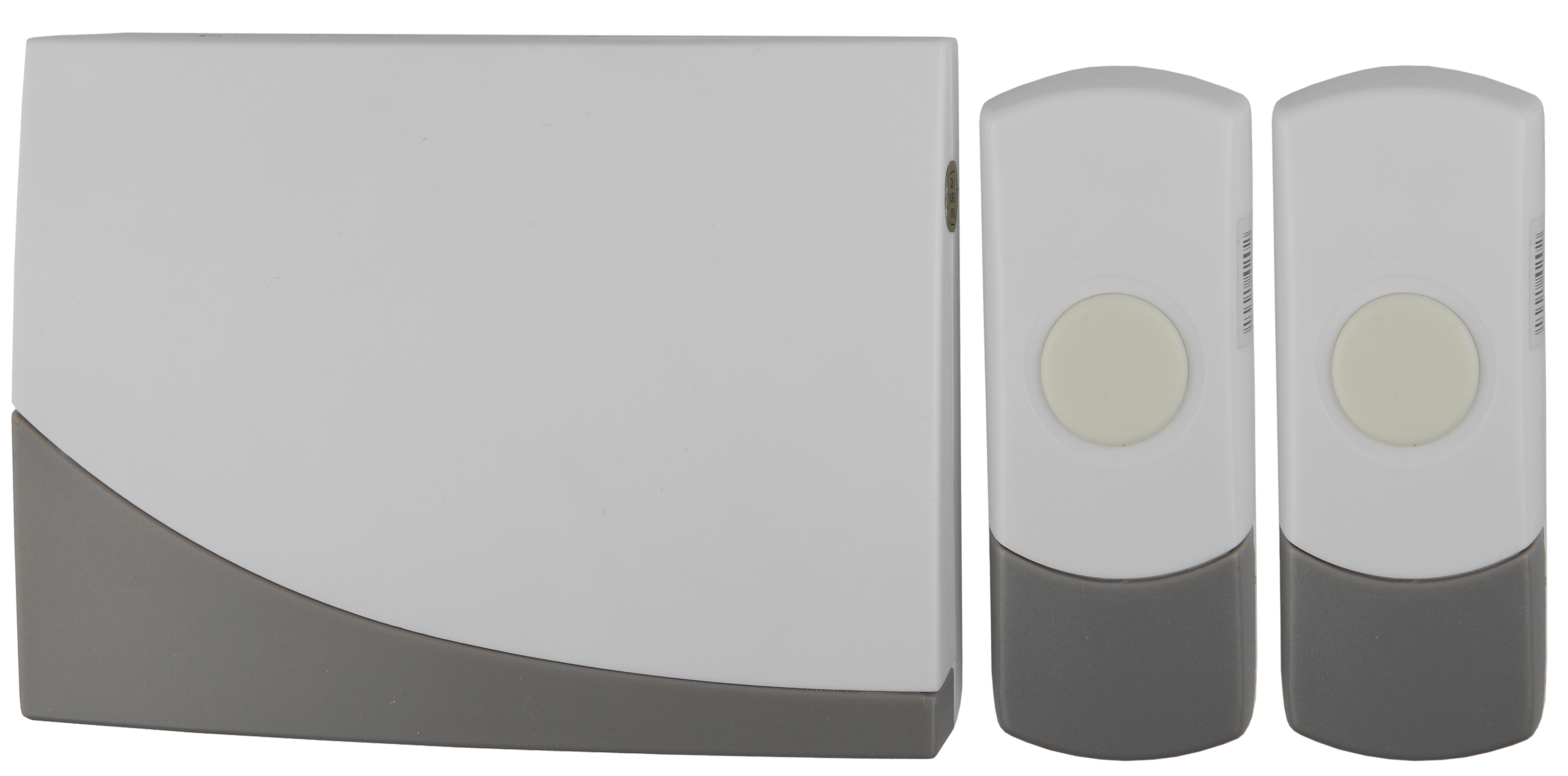 Звонок дверной ЭРА C91-2 беспроводной две кнопки белый с серым 2 мелодии