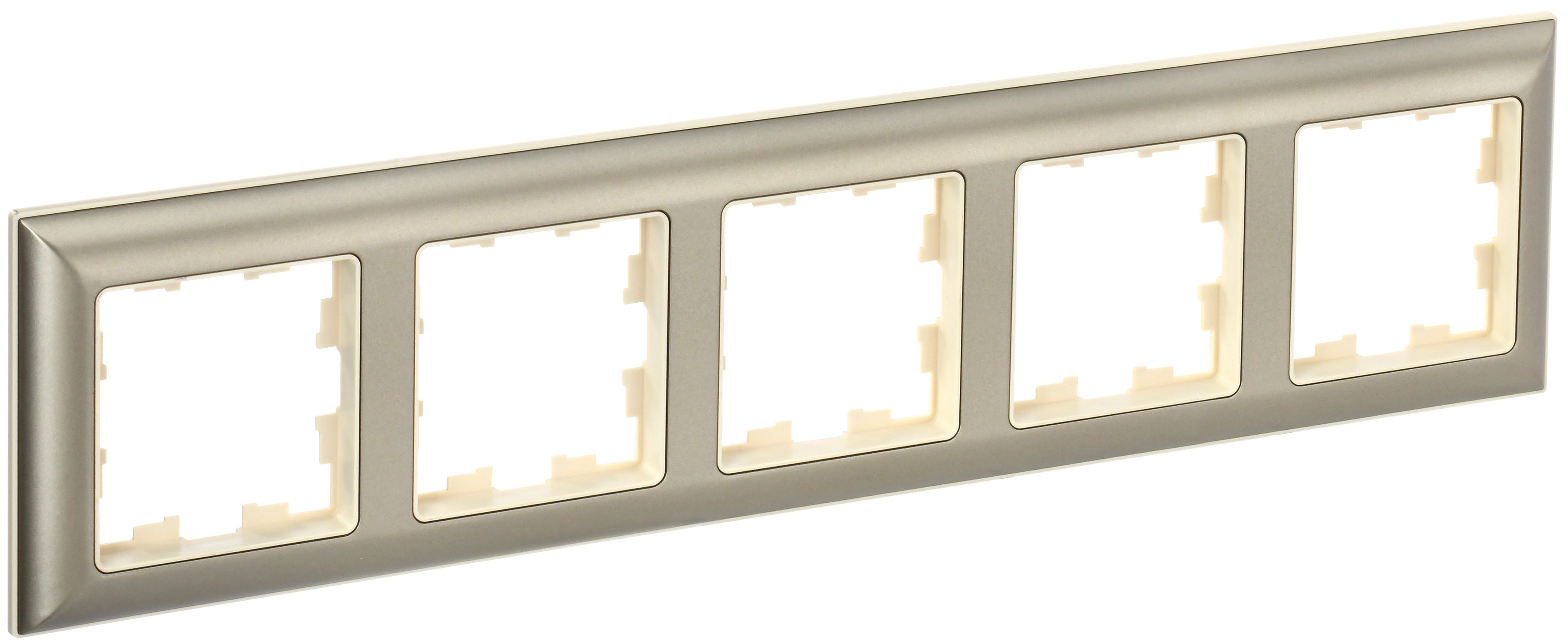 IEK BRITE DECOR Шампань/беж 3D-форма Рамка 5-м РУ-5-Бр