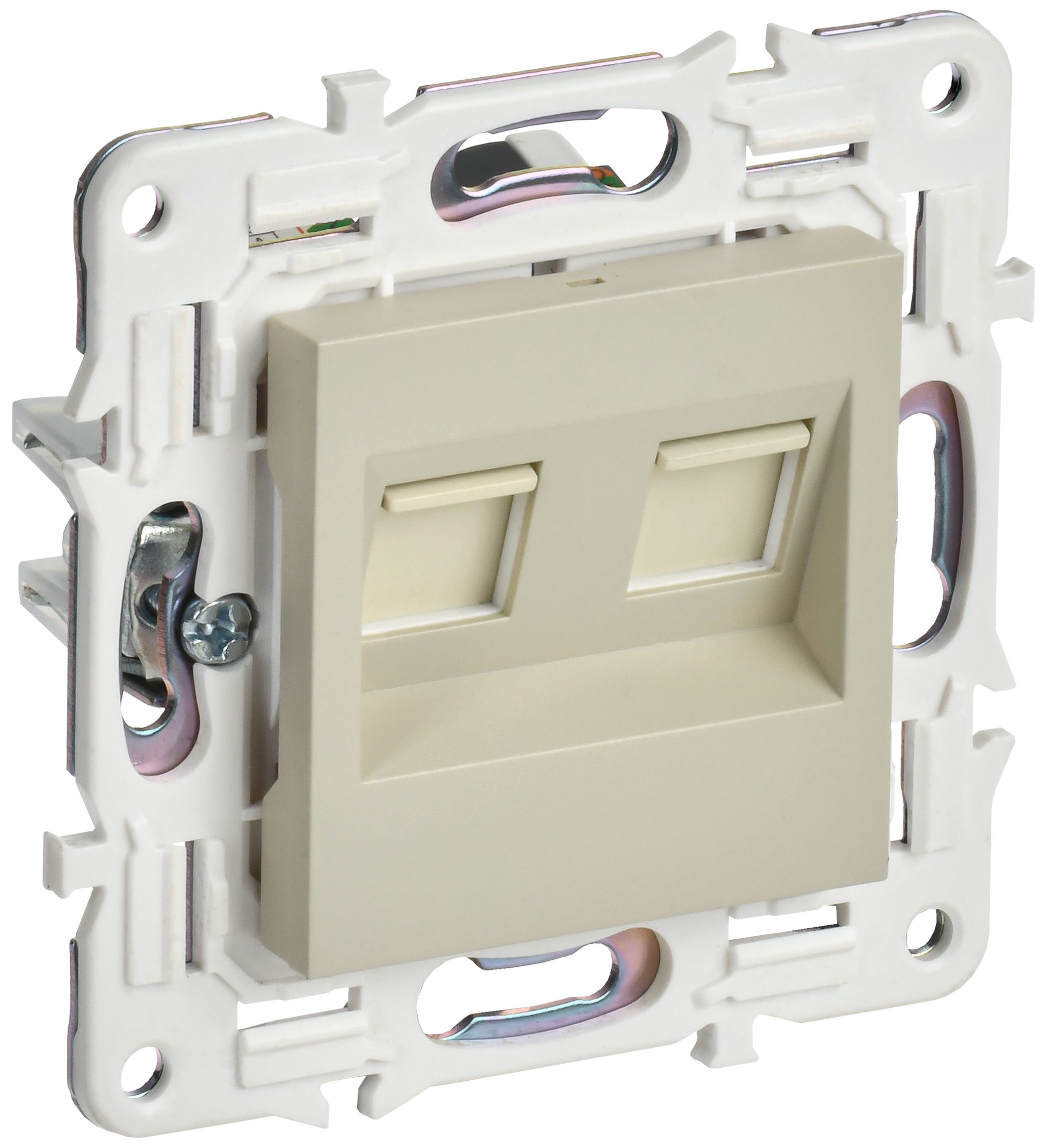 IEK SKANDY Бежевый Розетка компьютерная двойная RJ45 кат.6 SK-K04B