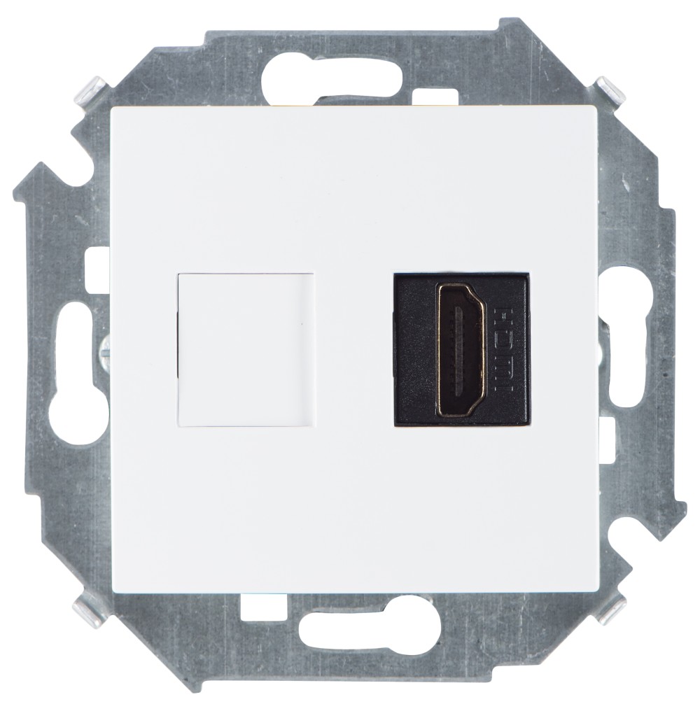 Simon 15 Белая Розетка HDMI, аудио/видео, v1.4, тип А