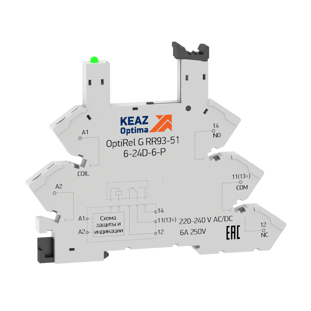 КЭАЗ Розетка для реле OptiRel G RR93-51-220-240U-6-P