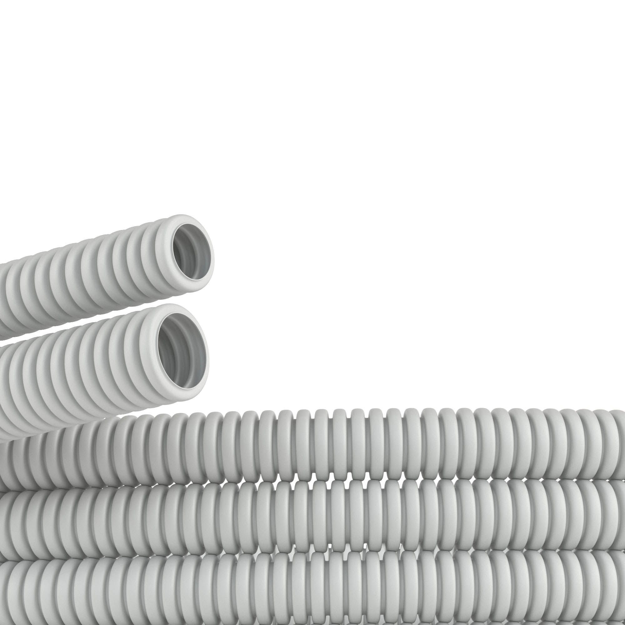 DKC Труба ПВХ гибкая гофрированная лёгкая D=50мм (30м) серая без протяжки (Серия 9)