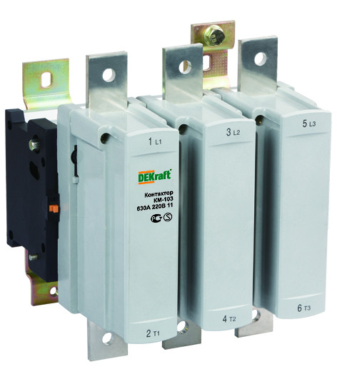 Dekraft Контактор 500А 220В АС3 1НО+1НЗ КМ-103