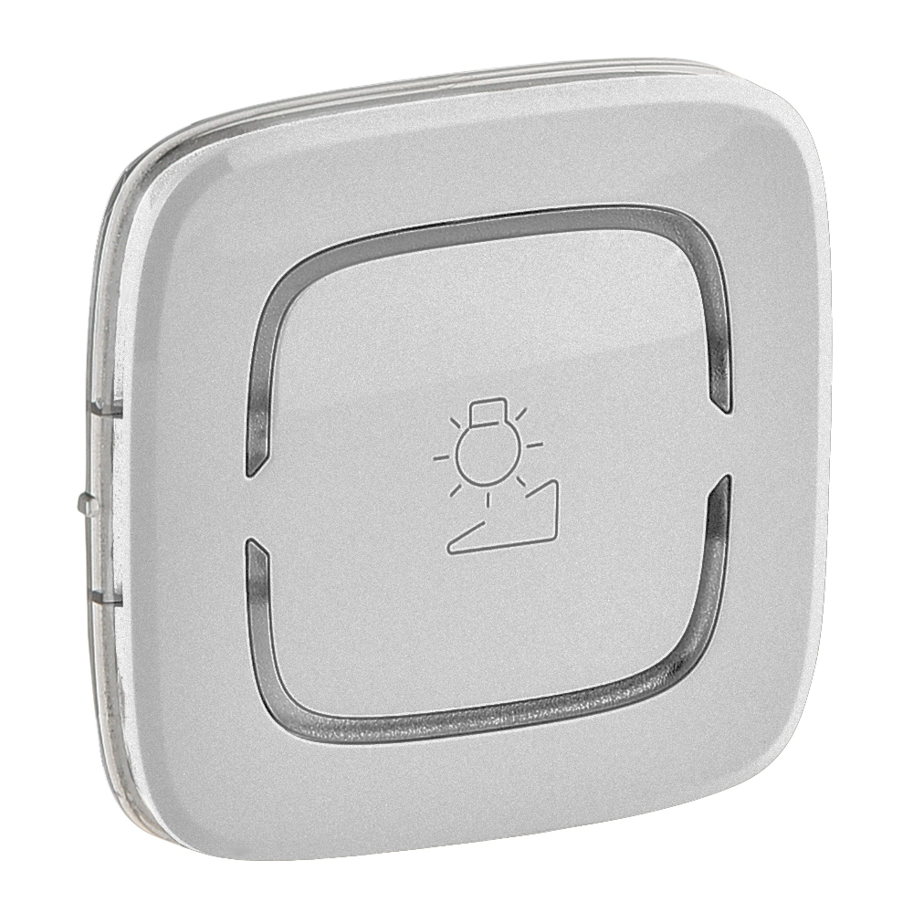 Legrand Valena ALLURE Алюм MyHome Накладка для мех. BUS/SCS с симв "Светорегулятор", 2 мод