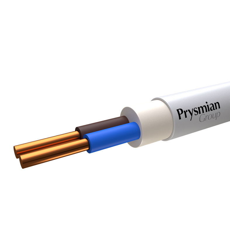 Кабель NYM-O 2x1,5 ок (N) (Серый РЭК-Prysmian)