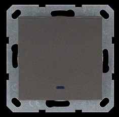 Jasmart G Мокко Выключатель 1-кл проходной с подсветкой 10A 250V~