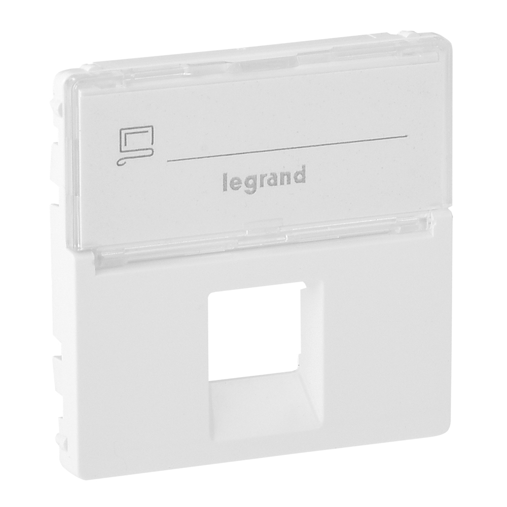 Legrand Valena LIFE Бел Накладка розетки ТЛФ/комп 1-ой с полем для надписи