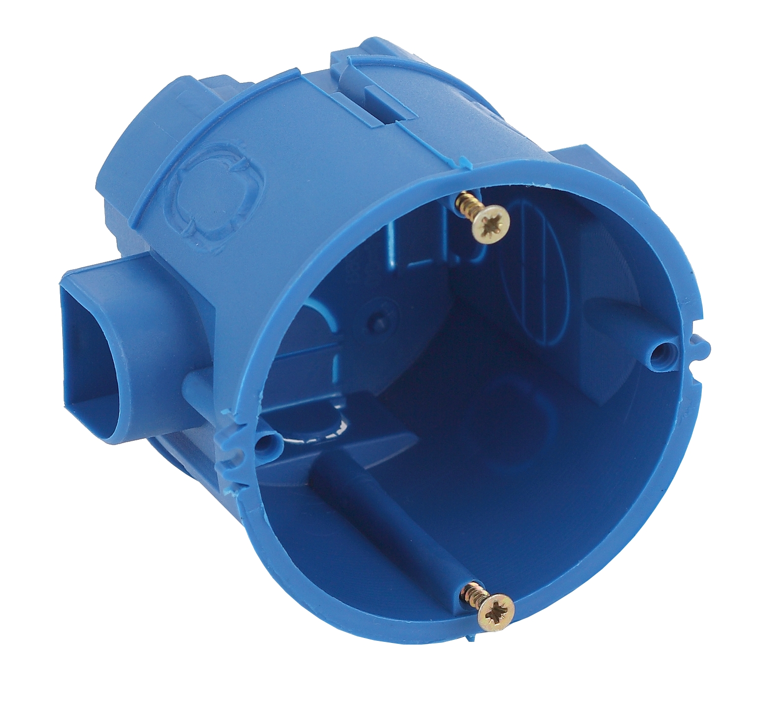 ЭРА Коробка установочная KUTS-68-60-blue синяя 68х60мм для твердых стен саморезы стыковочные узлы IP20