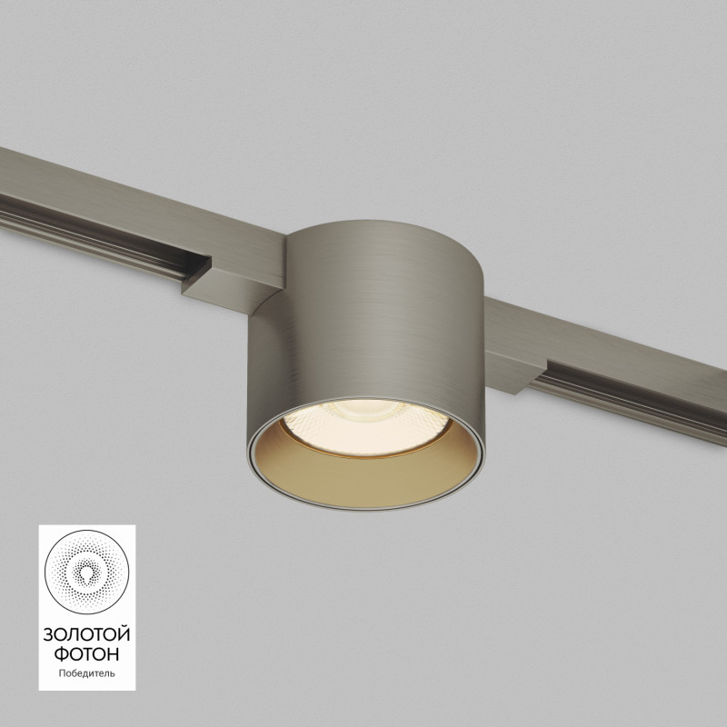 Denkirs DK5743-DN Светильник для трека SHINE SPOT со светодиодом, D70*H60, 48V DC, 8W, RA≥90, 3000K, IP20, темный никель, алюминий