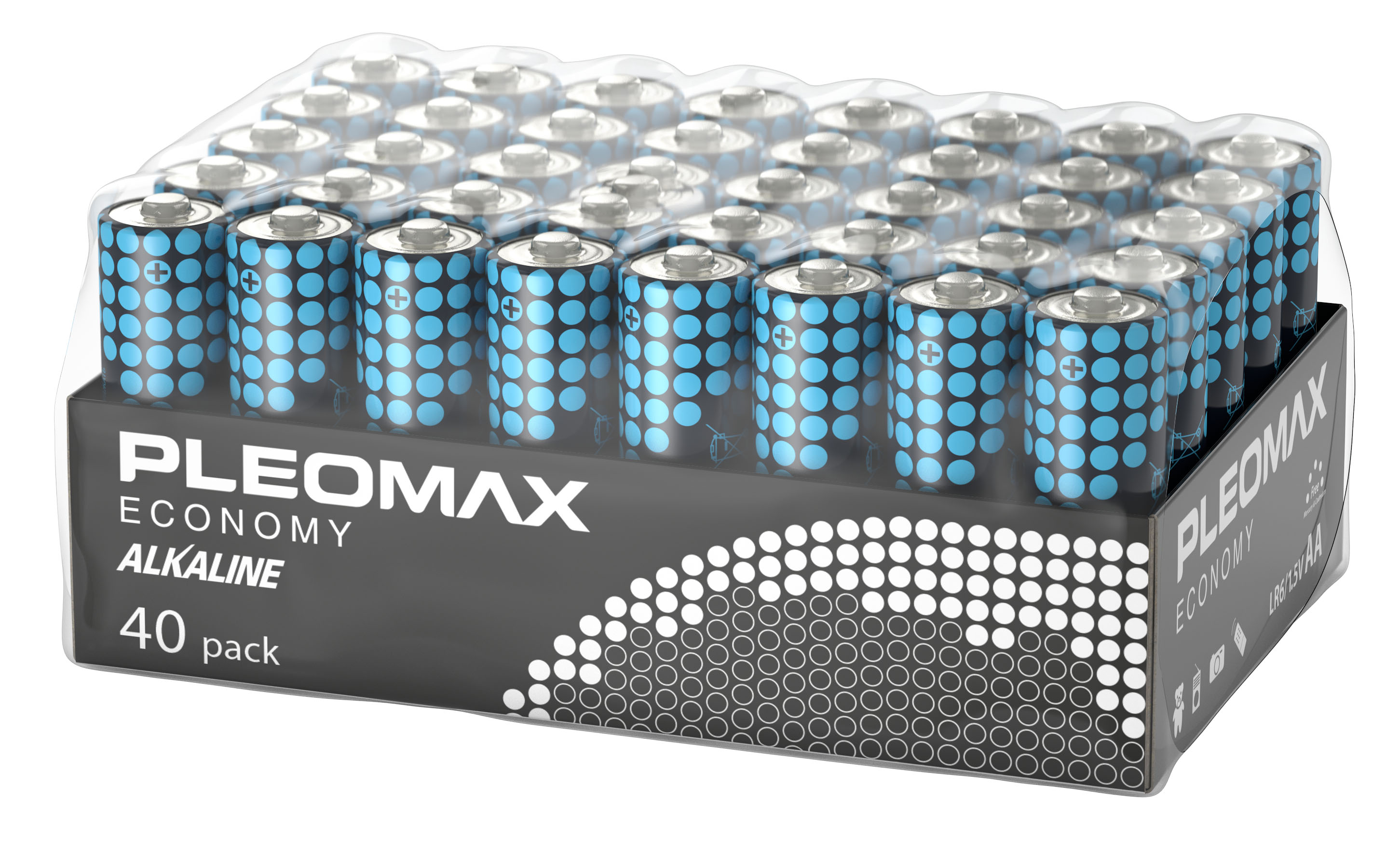 Батарейки Pleomax LR6-40 bulk Economy Alkaline (40/720/17280)
