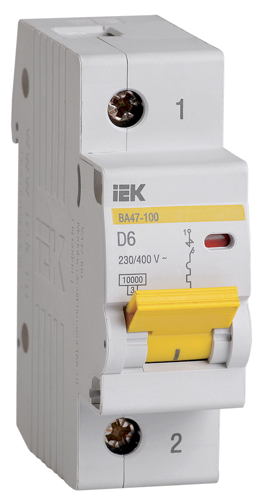 IEK Автоматический выключатель ВА47-100 1P 6А 10кА х-ка D