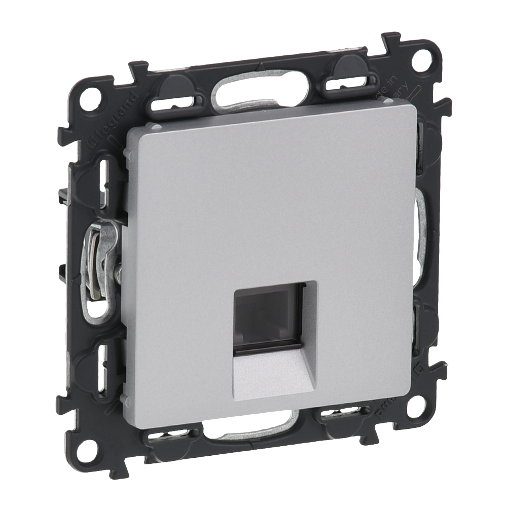 Legrand Valena LIFE DIY Алюм Розетка ТЛФ 1-ая (RJ11)