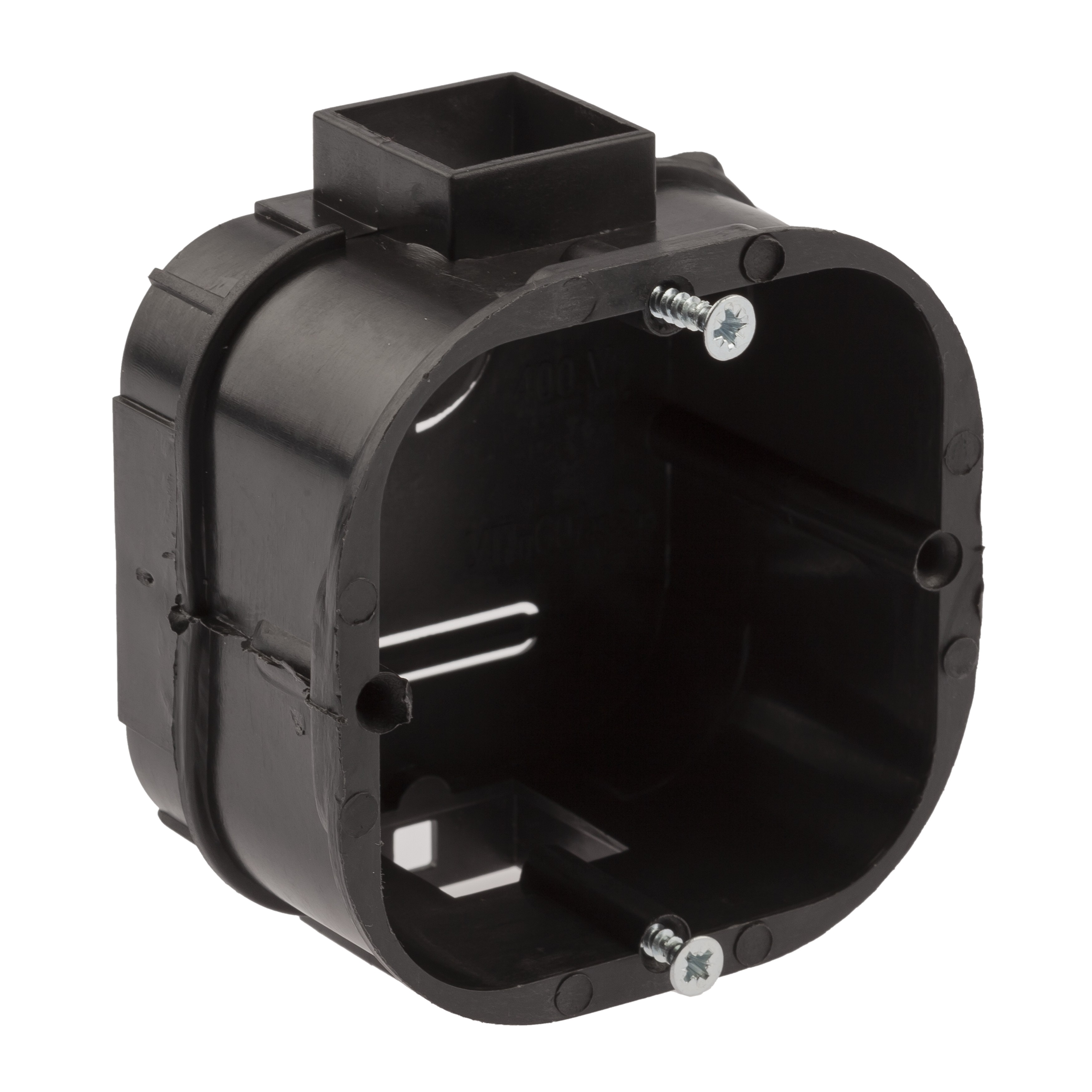 ЭРА Коробка установочная KUTS-60-60-43-s-black усиленная для твердых стен саморезы стыковочные узлы черная IP20