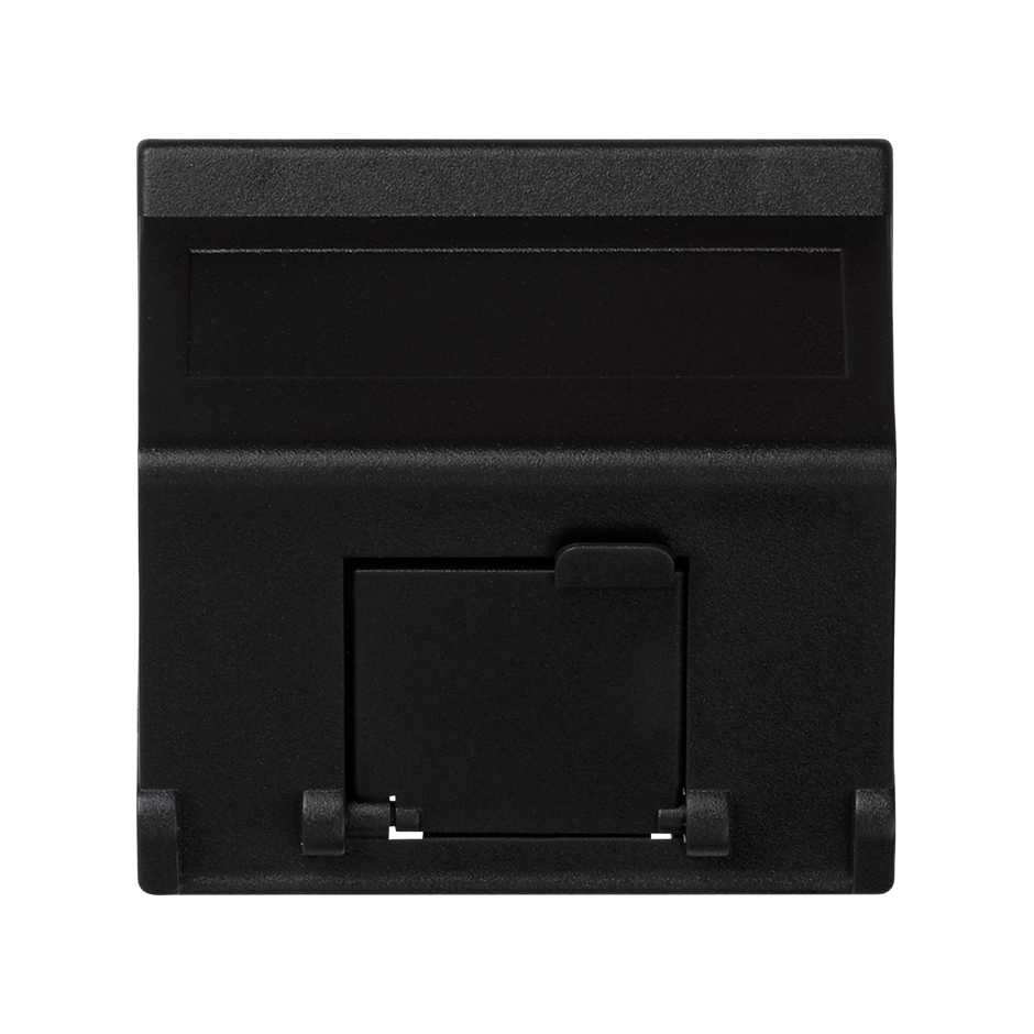 Simon Connect Графит Адаптер наклонный со шторкой на 1 модуль MD (RJ45, оптоволокно), 45х45мм