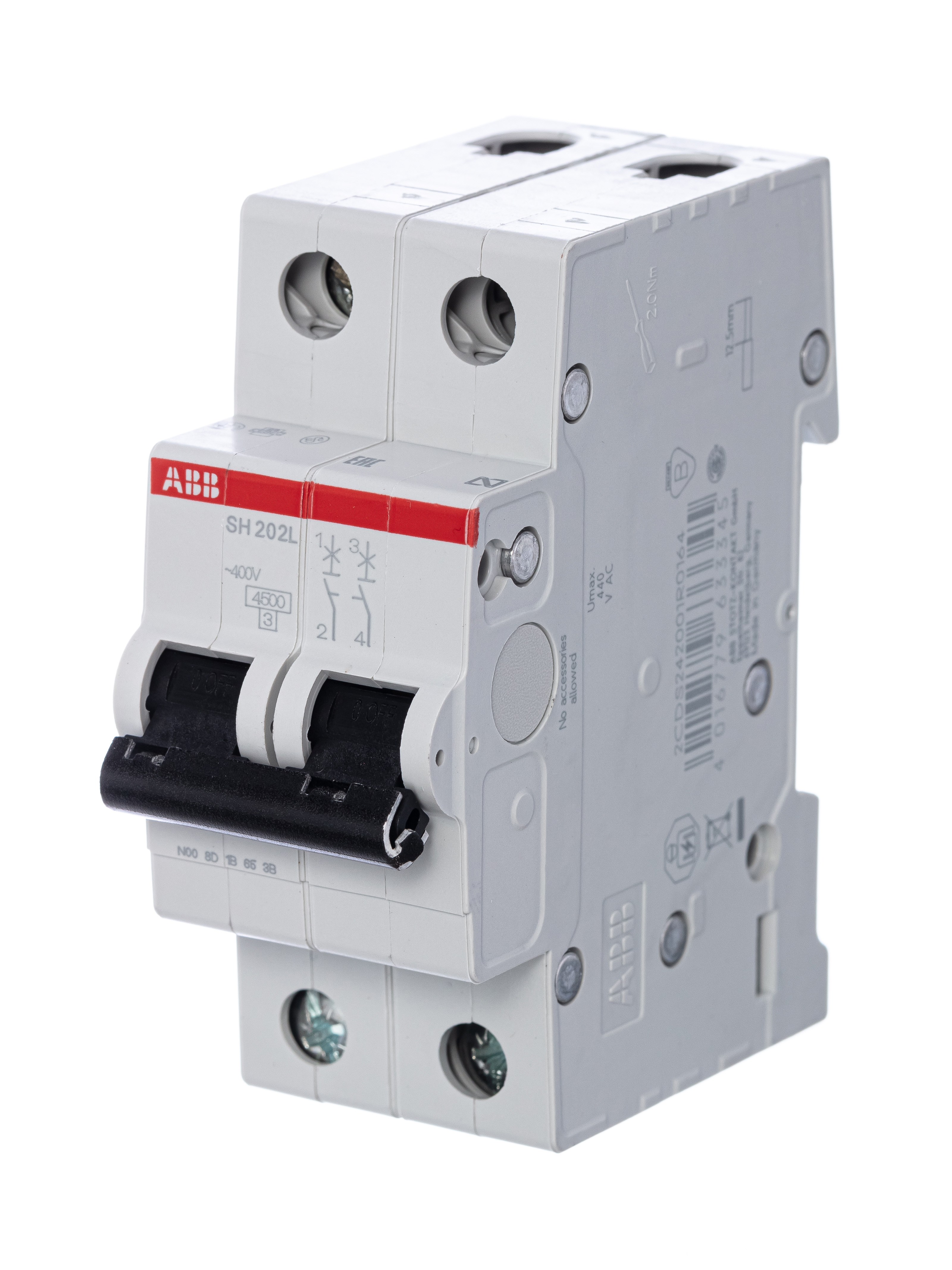 ABB Выключатель автоматический 2-полюсной SH202L B20
