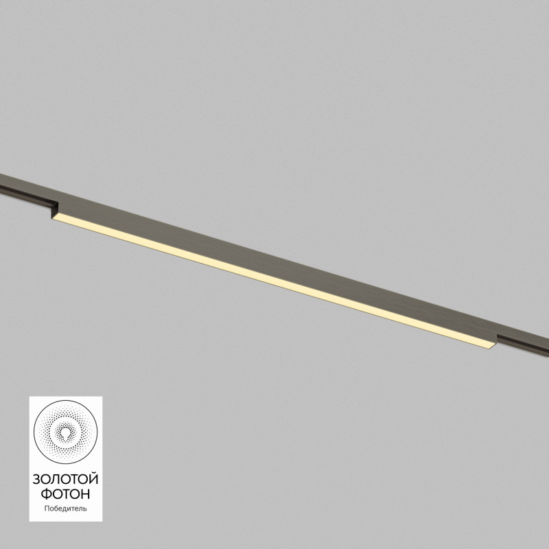 Denkirs DK5752-DN Светильник для трека SHINE LINEAR со светодиодом, L601*W19*H27, 48V DC, 24W, RA≥90, 3000K, IP20, темный никель, алюминий