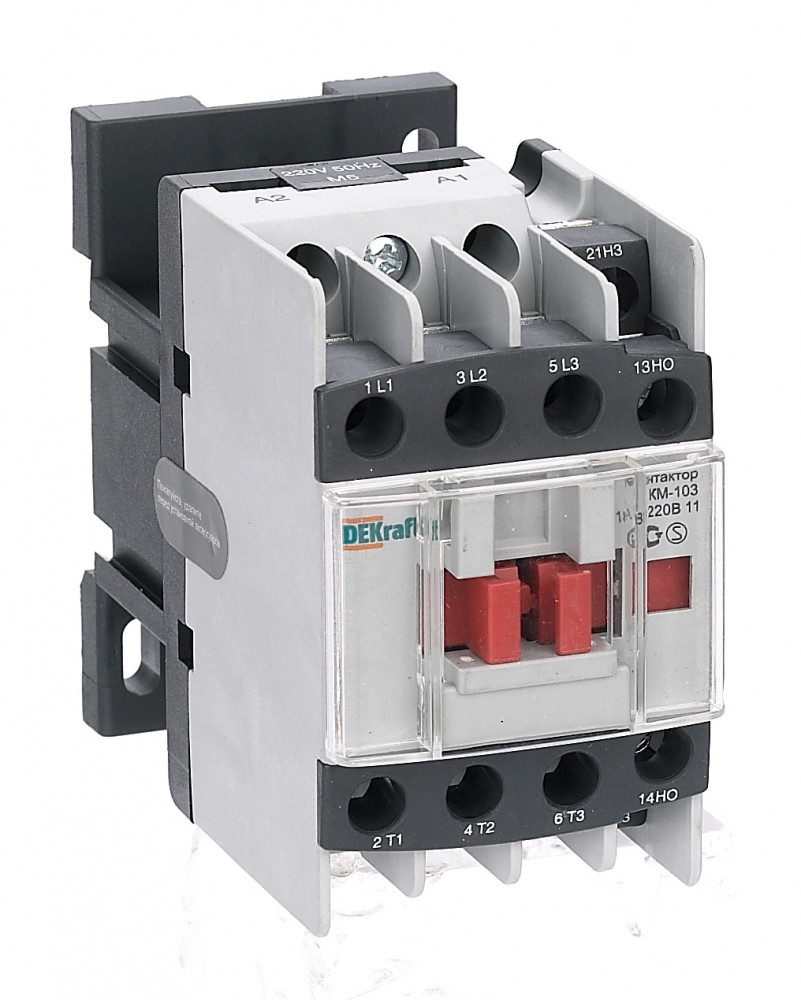 Dekraft Контактор 18А 110В АС3 1НО+1НЗ КМ-103