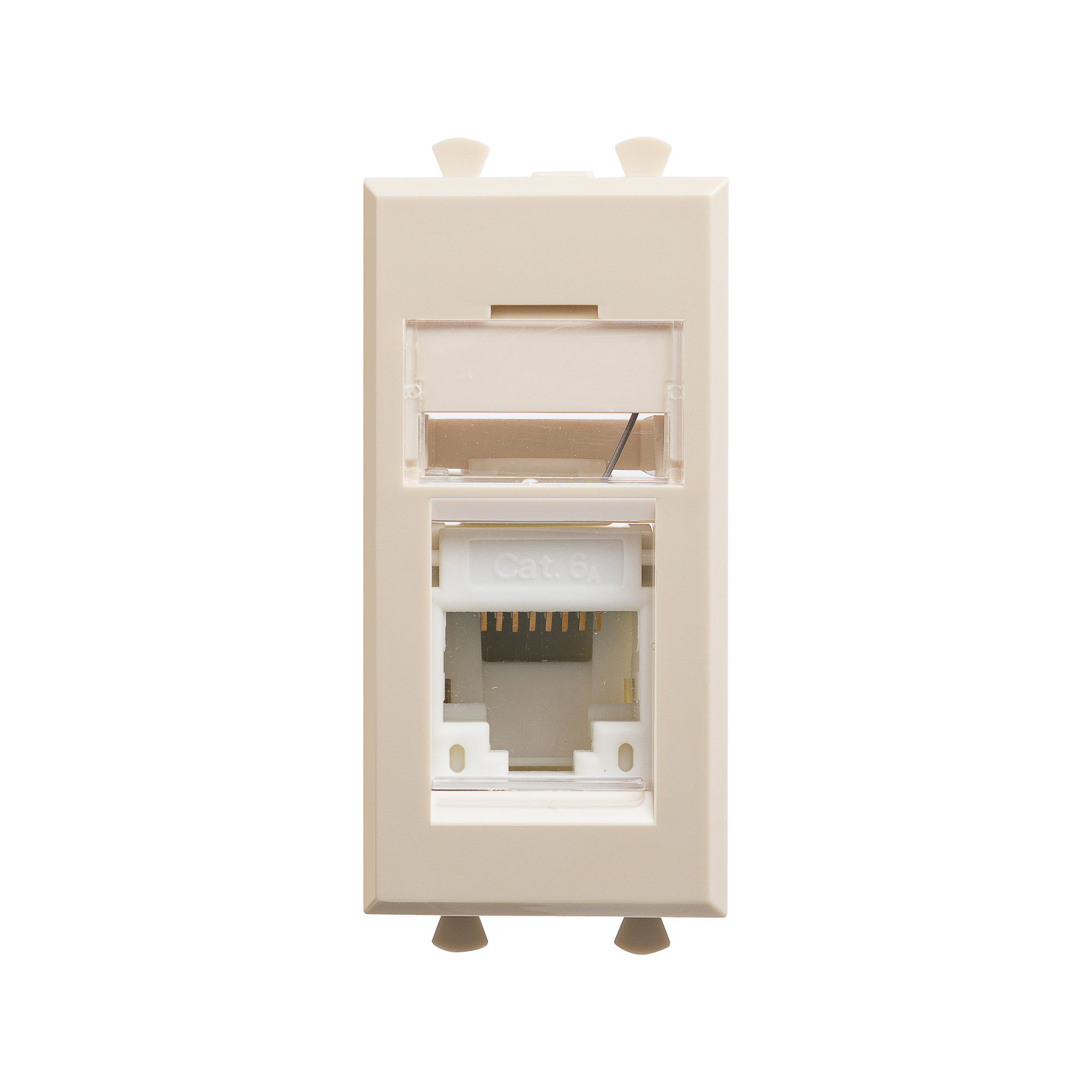 DKC Avanti Ванильная дымка Компьютерная розетка RJ-45  категория 6А 1 модуль