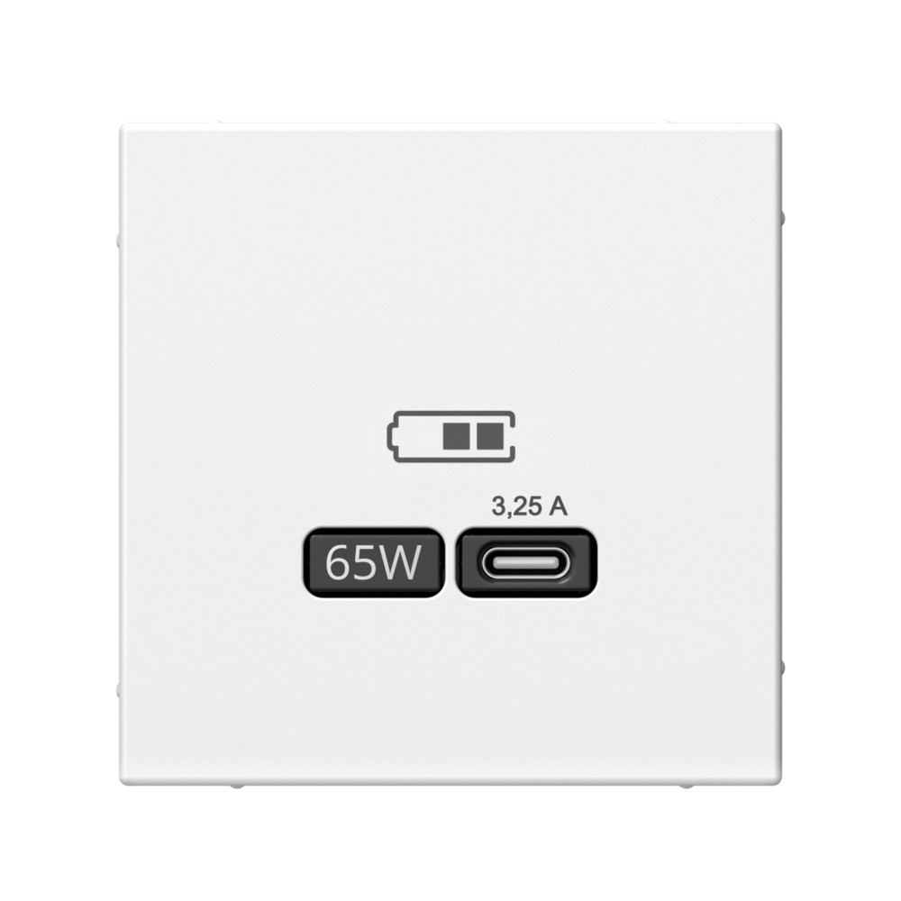 Systeme Electric ArtGallery Белый USB Розетка тип-С 65Вт высокоскор.заряд. QC, PD, механизм