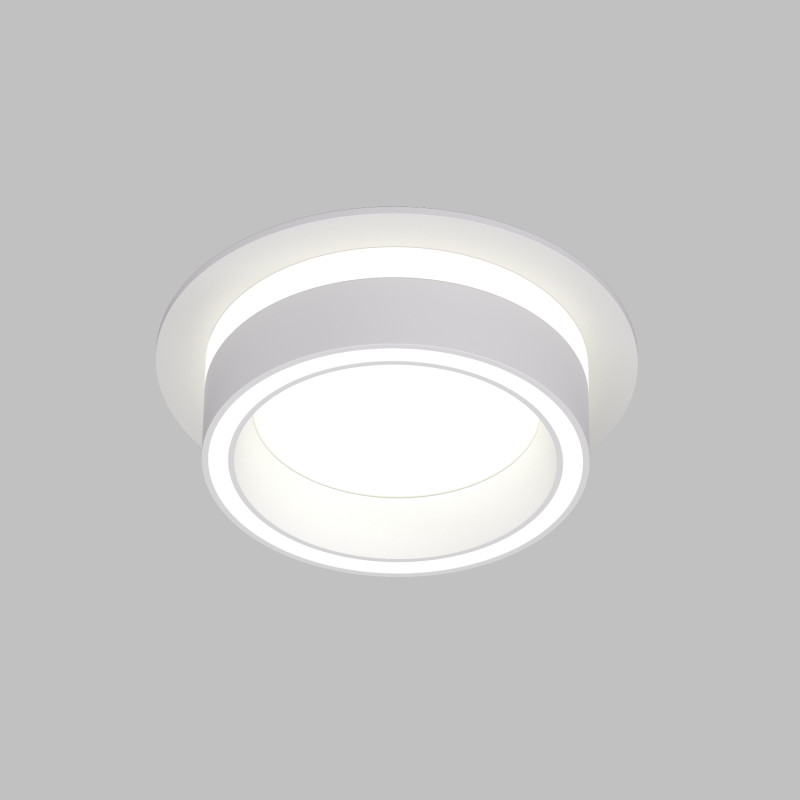 Denkirs DK2100-WH Встраиваемый светильник NIKO, IP 20, до 15 Вт, GX53, LED, белый, акрил, алюминий