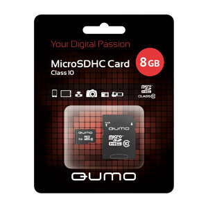 QUMO Micro SDHC 08 Gb Class 10  + adapt (25/6250)