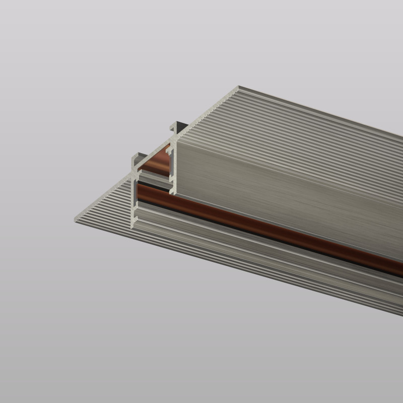 Denkirs TR5702-DN Трек SHINE HIDE для ГКЛ 12,5мм, 2м, 48В DC, IP20, цвет темный никель, алюминий