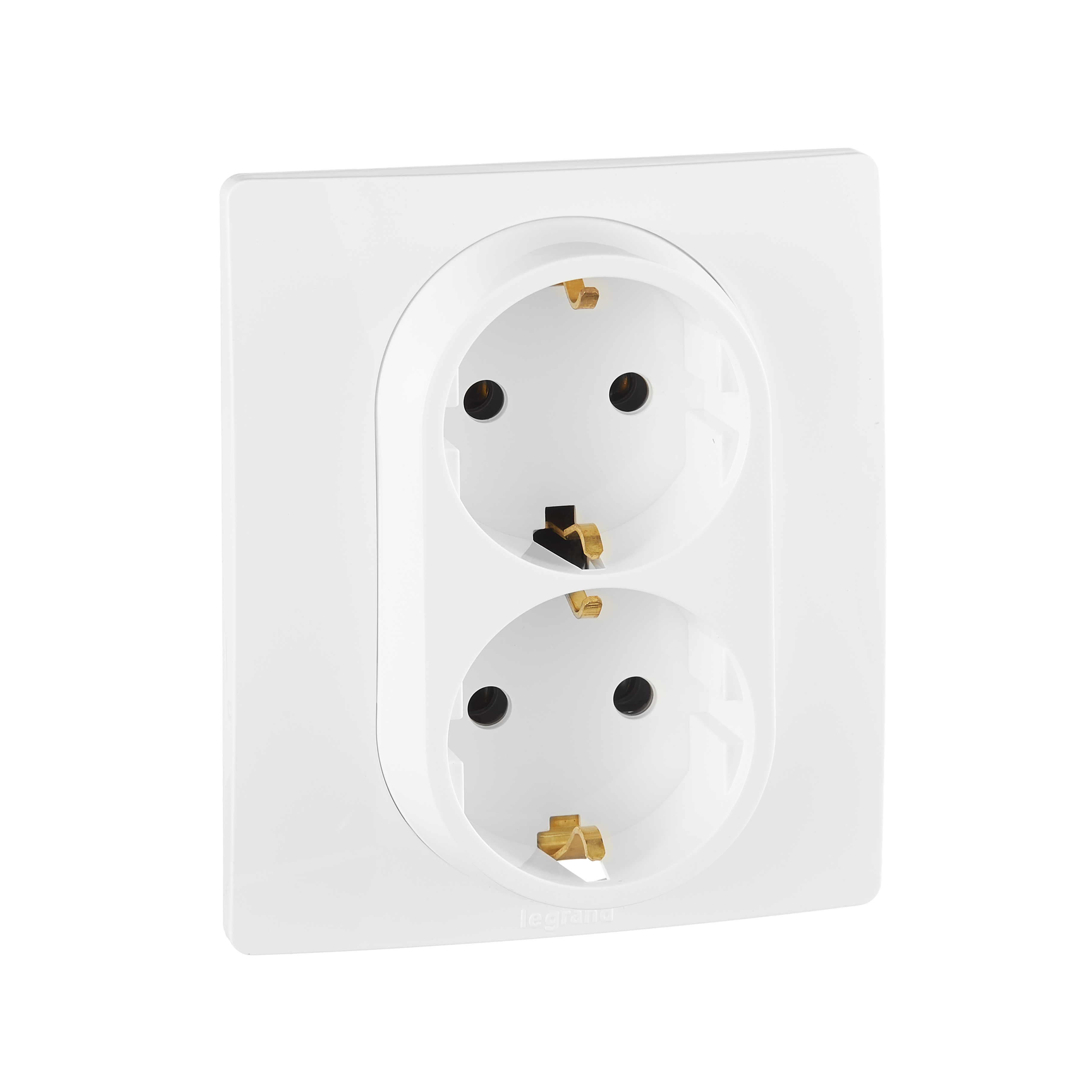 Legrand Etika Белый Двойная розетка с/з, винтовые клеммы