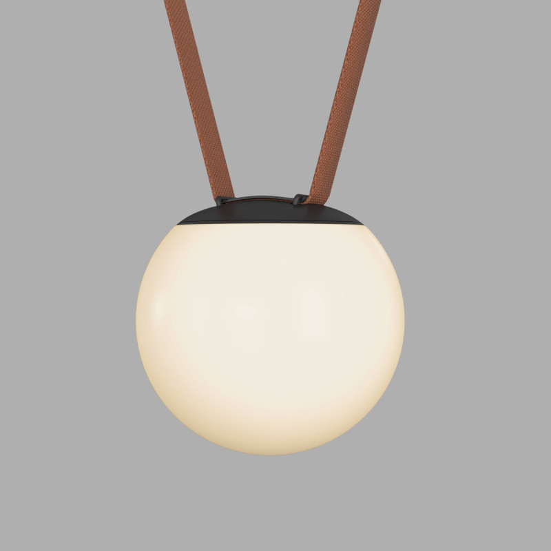 Denkirs DK5551-BK Трековый светильник Belty Orb со светодиодом d150mm H147mm 48V 10W 120° 3000K IP20 черный пластик