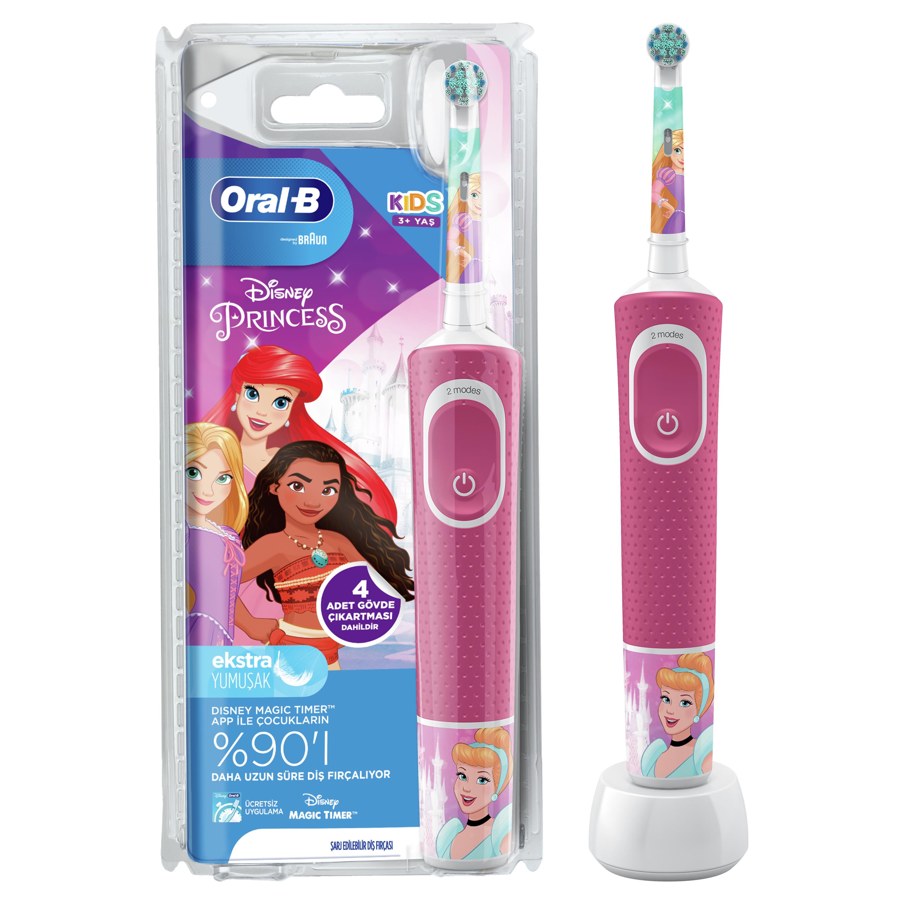 Электрическая зубная щетка ORAL-B Vitality Kids D100.413.2K Princess принцессы
