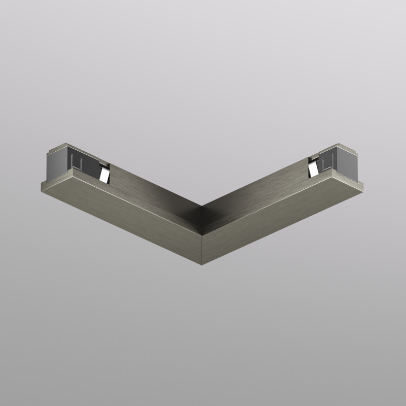 Denkirs TR5723-DN Электрический коннектор 90° потолок-потолок, для трека SHINE BASE, темный никель, алюминий