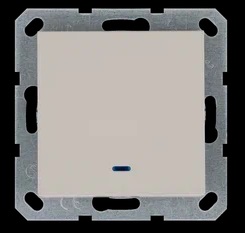 Jasmart G Тауп Выключатель 1-кл с подсветкой 10A 250V~