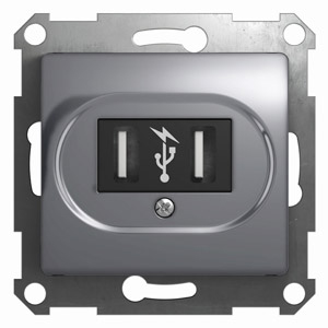 SE Glossa Алюминий Розетка USB