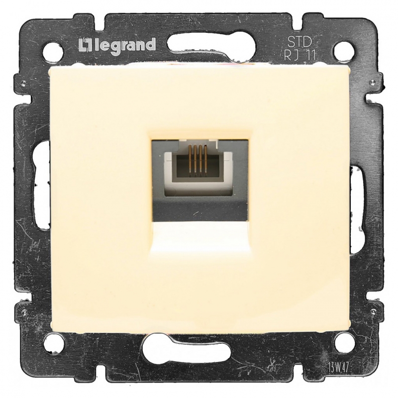 Legrand DIY Valena Крем Розетка ТЛФ 1-ая