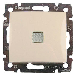 Legrand DIY Valena Крем Переключатель 1-клавишный с подсветкой