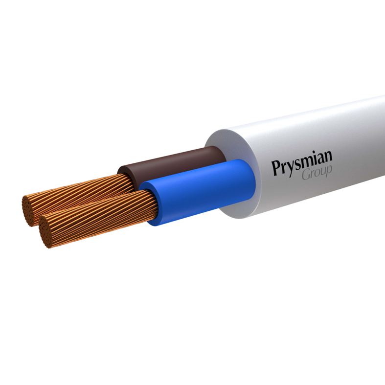 Кабель ПВС 2x6 мк (N) (Белый РЭК-Prysmian)