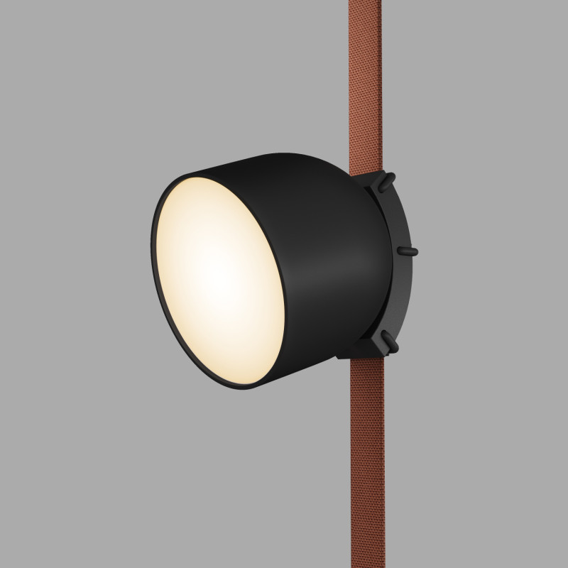 Denkirs DK5543-BK Поворотный трековый светильник Belty Spot со светодиодом d100mm H107mm 48V 12W 120° 3000K IP20 черный алюминий