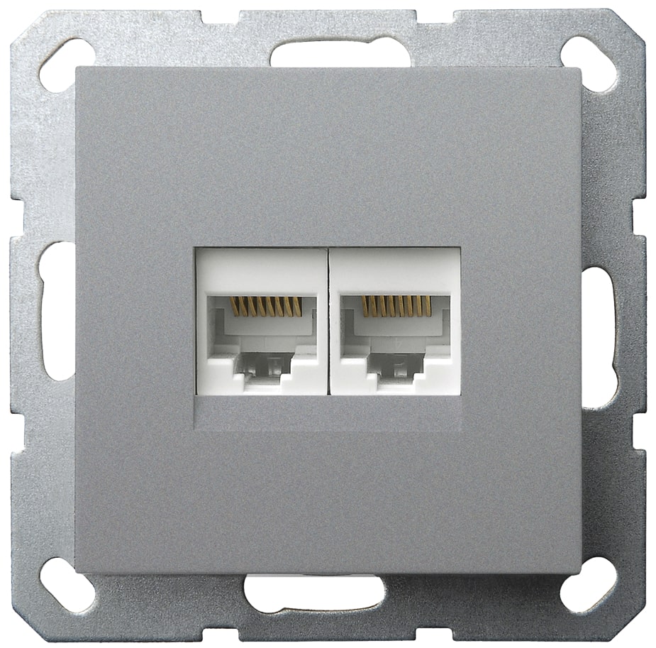 Jasmart G Алюминий Розетка RJ45 2-ая