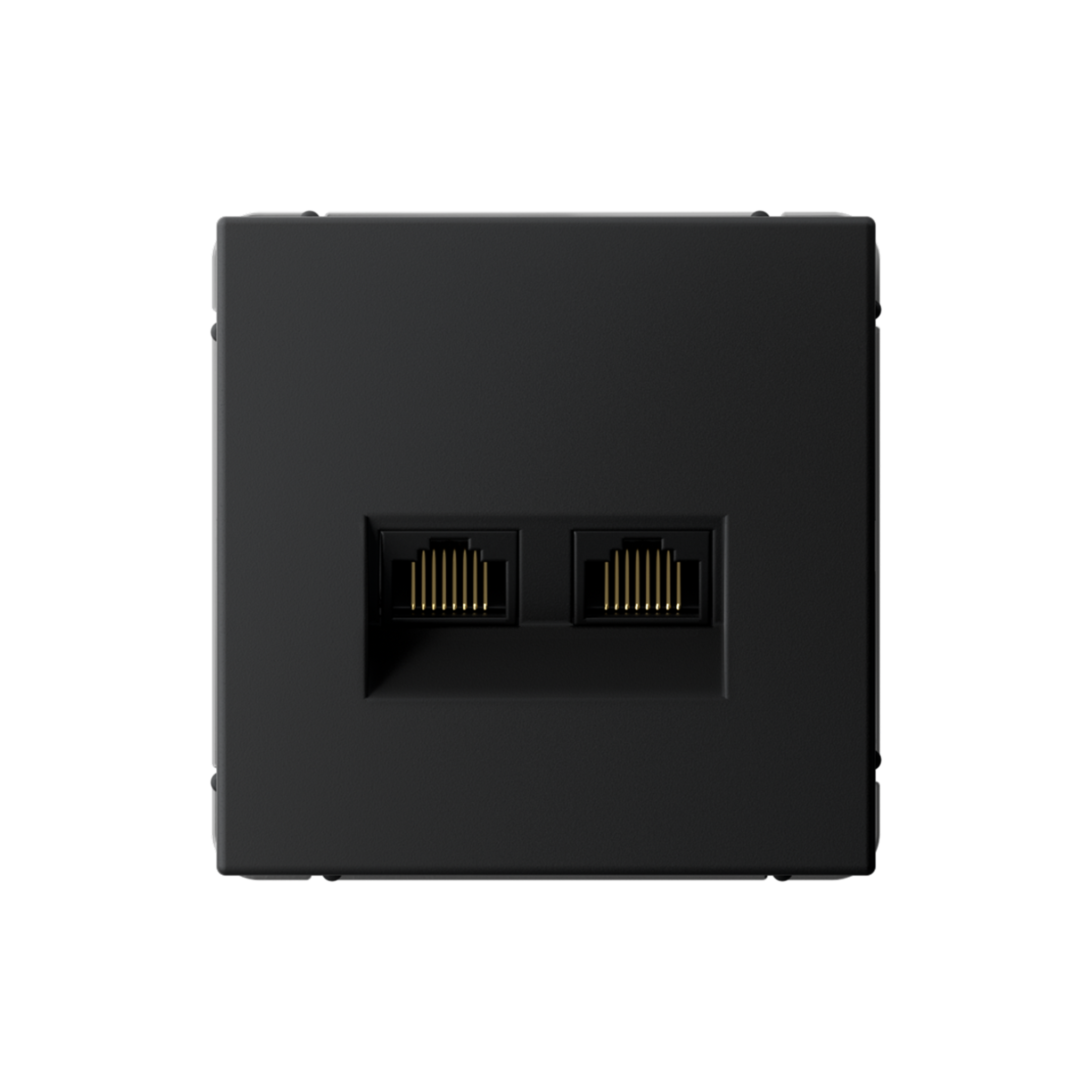 Systeme Electric ArtGallery Карбон Розетка двойная компьютерная RJ45+RJ45, кат. 5е, механизм