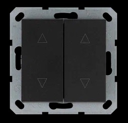 Jasmart G Антрацит Выключатель 2-кл жалюзи 10A 250V~