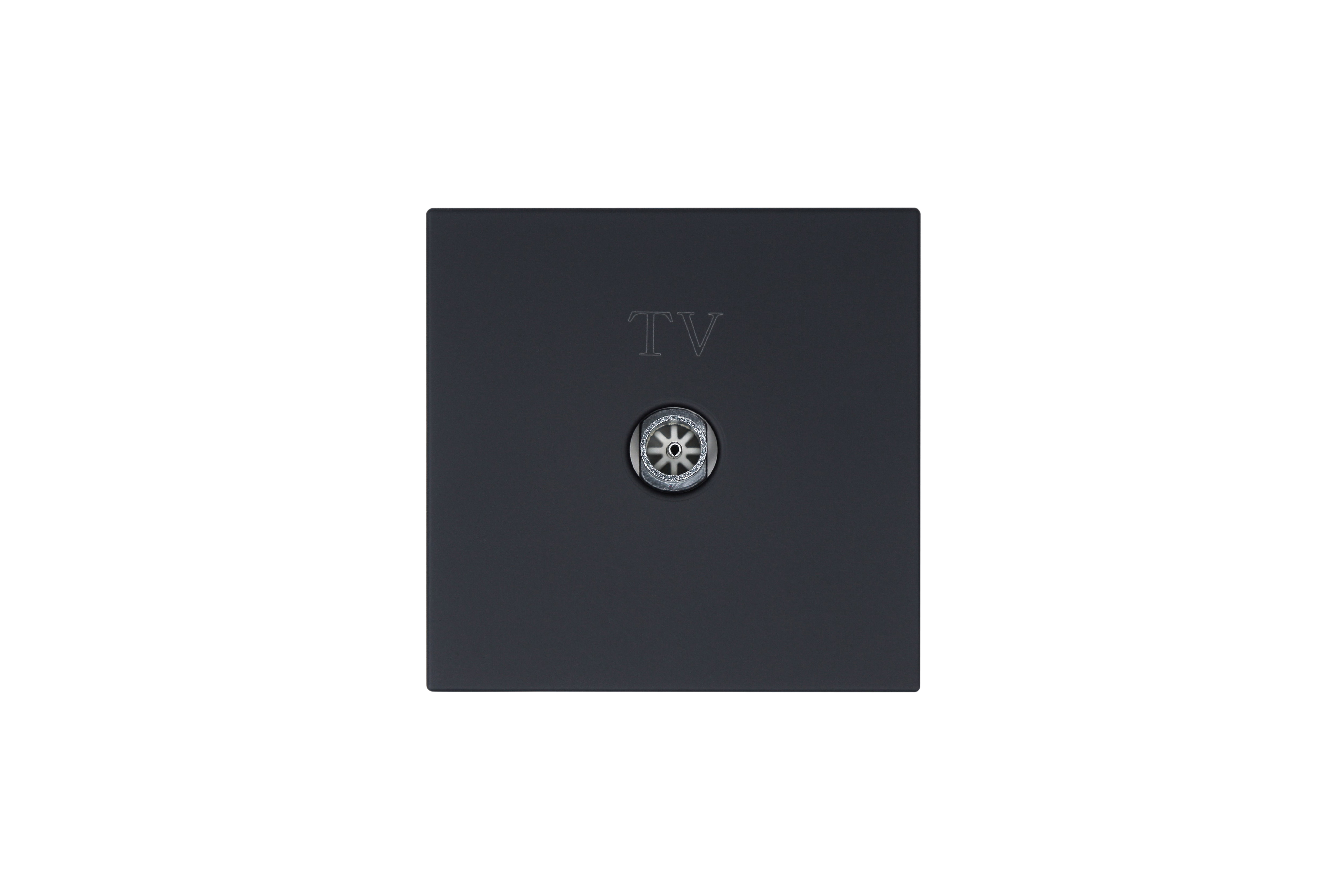 Jasmart FD Черный матовый (soft touch) Розетка TV Φ9.5mm оконечная