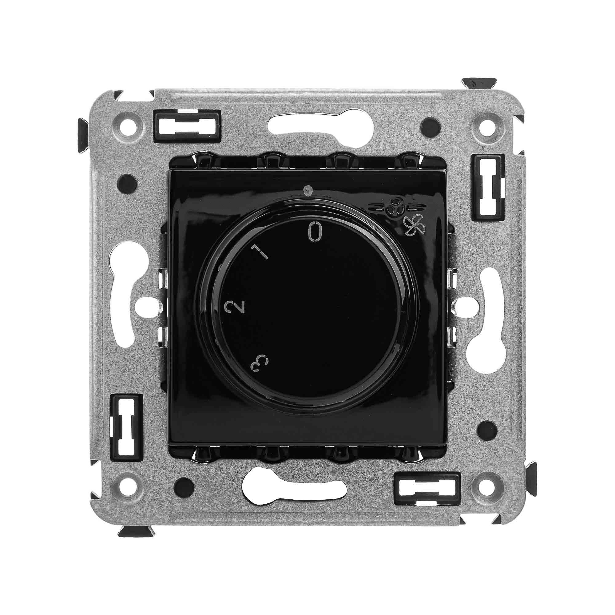 DKC Avanti Черный квадрат Механизм управления вентиляторами