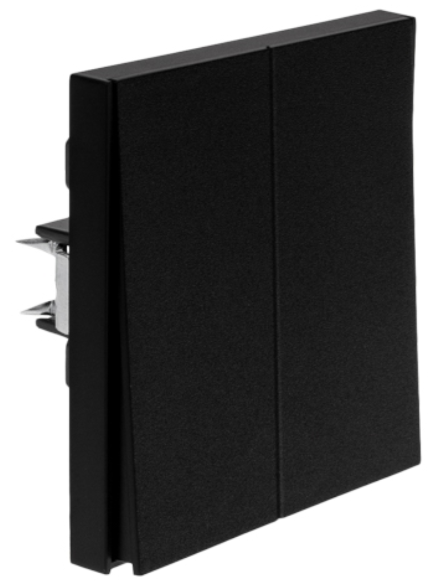 KRANZ STRONG Выключатель 2 кл для жалюзи возвратный 10А с/у антрацит, с 1-пост. рамкой